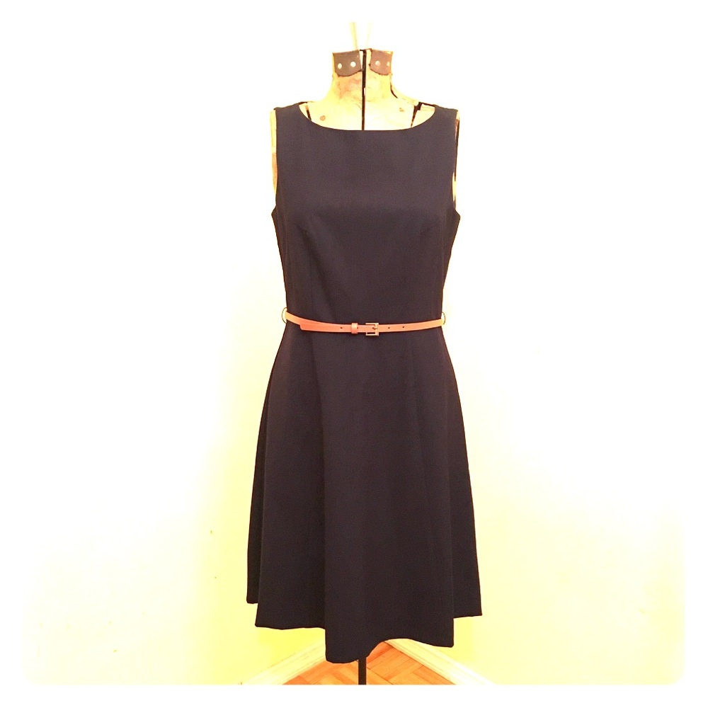 Sleek H&M Navy Blue Dress
